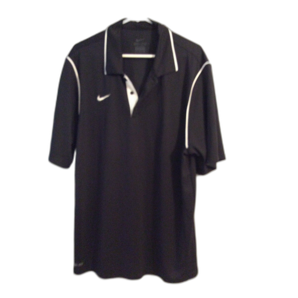 Nike Dri-Fit Black Golf Polo Mens Size XL